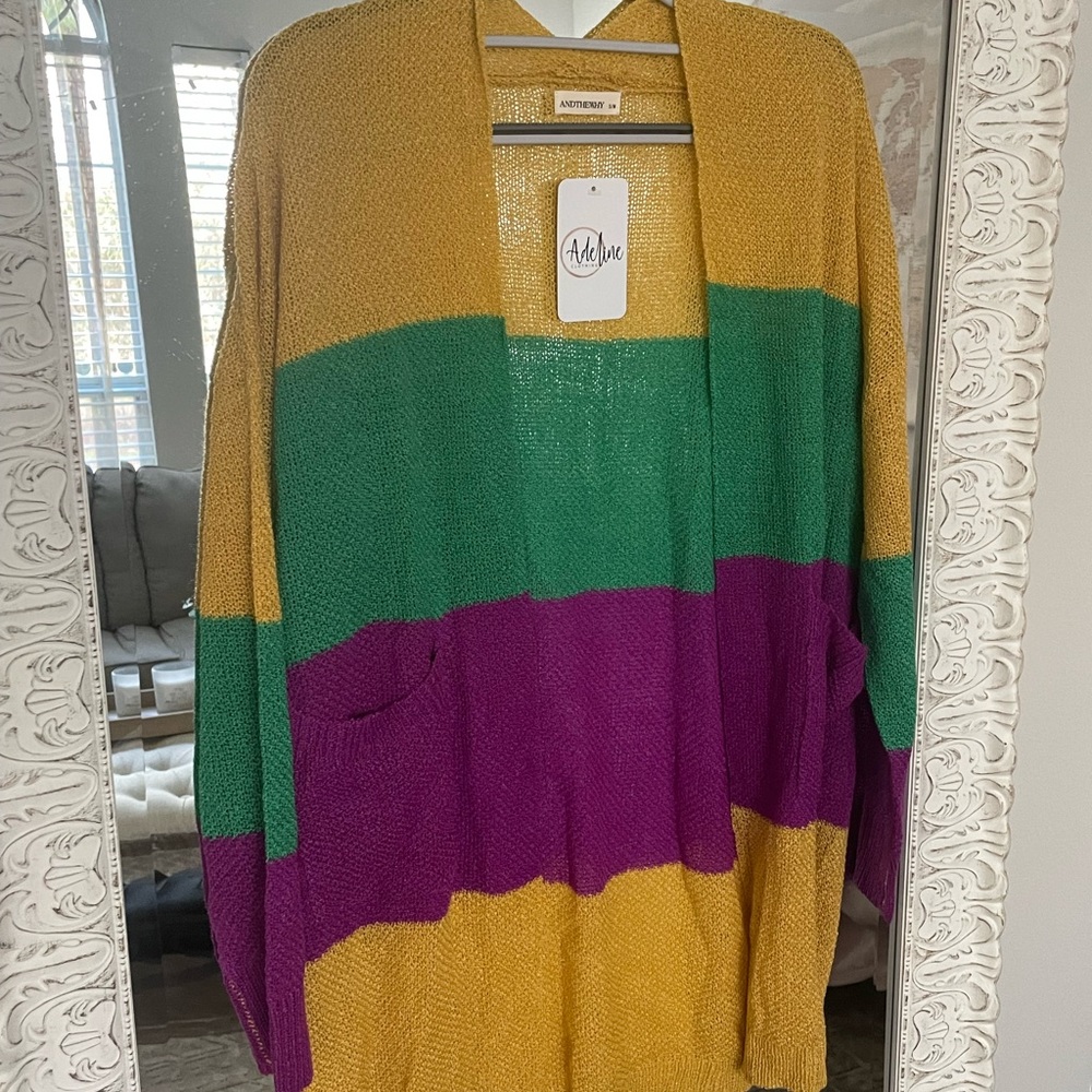 Mardi Gras Cardigan